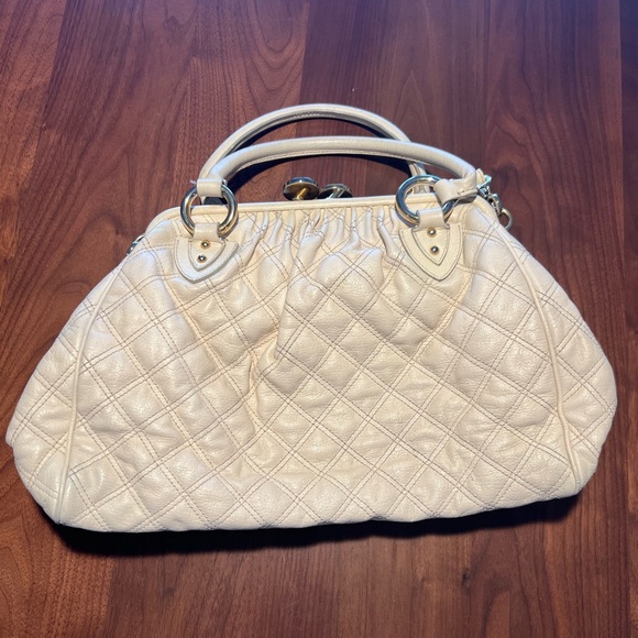 Marc Jacobs Stam Cream Leather Satchel - Picture 7 of 16